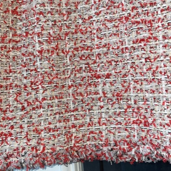 Ann Taylor Red and White Tweed Mini Dress - Picture 7 of 13